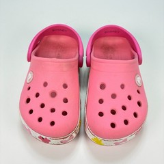 Crocs Fun Lab Mickey Lights Clog Pink Lightweight Slip On Shoes Youth Size 8