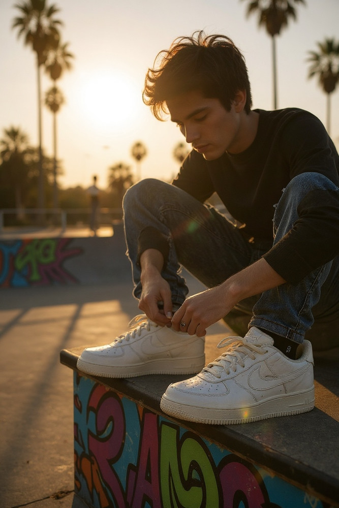 Nike Air Force 1 Low ’07 White Youth 6.5 Shoes Sneakers Classic AF1