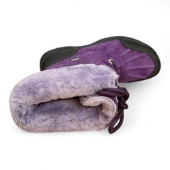 Kids Ugg BUTTE Leather Waterproof Sheepskin Lined Winter Boots , Purple