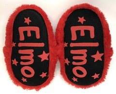 NEW Sesame Street ELMO Kids‘ Red Plush Indoor Slippers Toddler Size 5