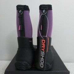 Size 10 Kid’s Dryshod Tuffy All-Conditions Calf-Hi Purple/Black Pull On Boots