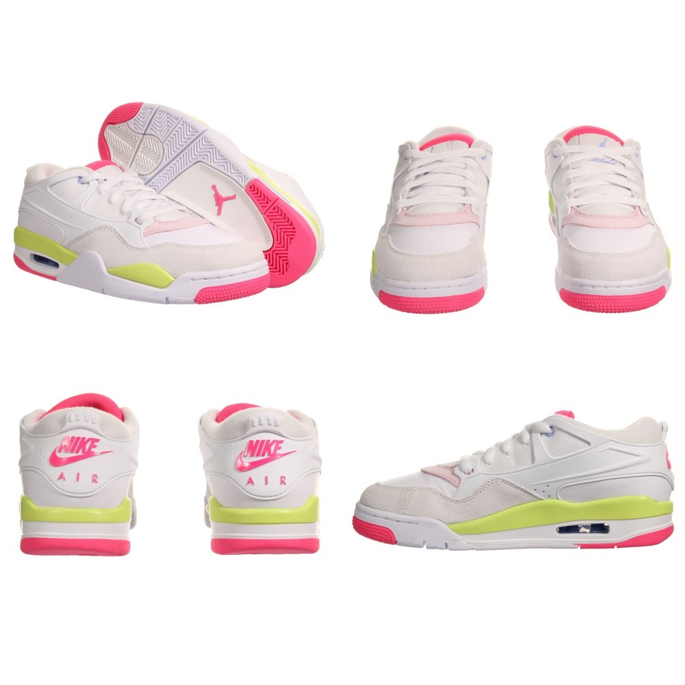 Nike Big Kid’s AIR JORDAN 4 RM (GS) White – Pink Basketball Shoes Size 7Y NIB