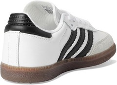 adidas Samba Indoor Sneaker, White/Black/Gum, 12.5 US Unisex Little Kid – NEW