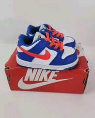 Nike Dunk Low Bright Crimson Game Royal (TD) Toddler Size 5C CW1589-104