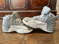 Air Jordan Retro 12 Stealth PS Cool Grey White Kids 151186-015 Size 13C WORN 1X