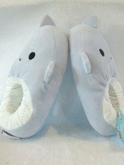 Squishmallow Slippers Samir The Blue Whale Kids Plush Gift Size 4/5 NEW w Tags