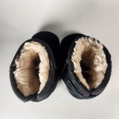 UGG Toddler Classic Mini Bootie Size 2/3 EU 18 Black Suede Sheepskin Lined Shoe