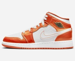 Air Jordan 1 Mid SE GS DM4228-800 BG Electro Orange Metallic Black High OG Retro