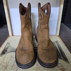 Size 7m Rocky Kids Old Town Pull On Boots 7″ Tan Youth Leather