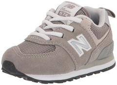 New Balance Kid’s 574 Core Bungee Sneaker – Grey/White