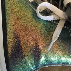Converse CT All Star Axel Hi Top Shoe Sneaker Sz 3 Iridescent Glitter Girls