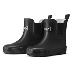 HISEA Toddler Kids Chelsea Rain Boots Waterproof Ankle Natural Rubber Boots
