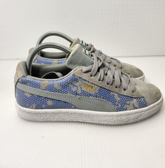 Puma Suede Classic Sneakers Kids Size 6.5C Blue/Gray Athletic Lace Up Shoes