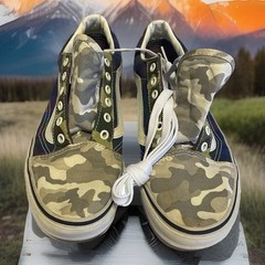 Vans Off the Wall Camo Junior Sneakers 507698 Size 5.5