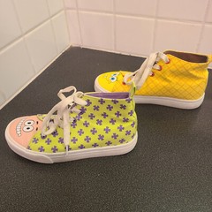 SpongeBob Patrick High Top Ground Up Shoes Cartoon Lace Up Sneakers Sz 4