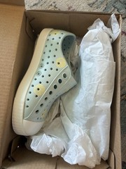 Native Jefferson Print Skip Blue Scribble Dots Toddler C8 NIB Sold Out Kids