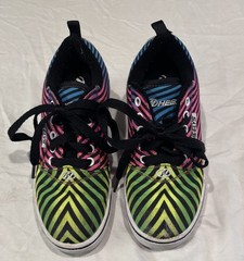 Healy’s Pro 20 Prints In Black Rainbow Tide Zebra Built In Wheels Youth Size 2