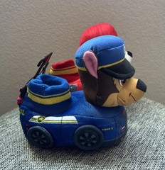 Paw Patrol Slippers Chase Marshall Toddler Kids Size 5-6 Plush Ground Up NWT
