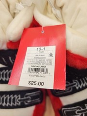 Kids Wondershop Red Ski Bootie Fuzzy House Slipper Sz S 13-1 NWT