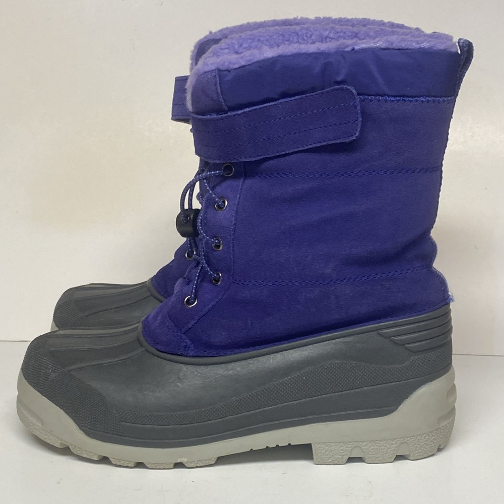 Land’s End Expedition Insulated Winter Boots YOUTH Sized 6M Purple Snow Winter