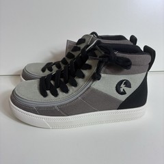 New Billy Kids 3M Shoes street High Top Zip Grey Adaptive Sneakers