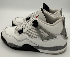 Nike Air Jordan 4 Retro White Cement PS 3Y IB4388-100 Preschool Shoes
