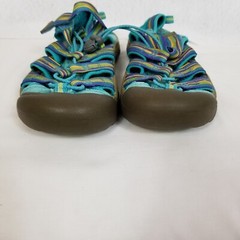 KEEN Waterproof Hook and Loop Canvas Strap Suede Multicolor Sandals Size 4 ~4358