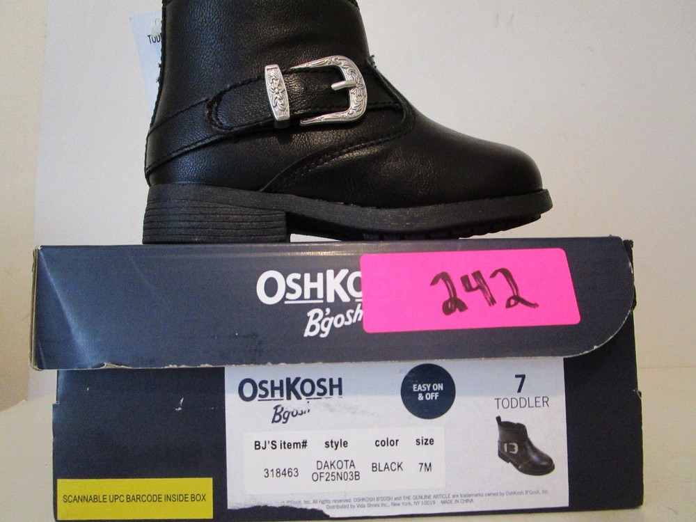 OshKosh B’gosh Dakota Western Side-Zip Toddler Unisex Boots Black Size 7