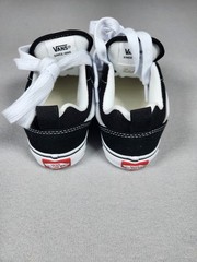 VANS KNU Skool Unisex Kids Black/White Canvas Lace-Up Sneakers US 1 EU 31.5