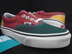 VANS ERA VARSITY PATCHWORK MULTI-COLOR OFF WHITE GREEN BROWN RED VN0A4BV4V9H 3.5