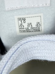 VANS KNU Skool Unisex Kids Black/White Canvas Lace-Up Sneakers US 1 EU 31.5