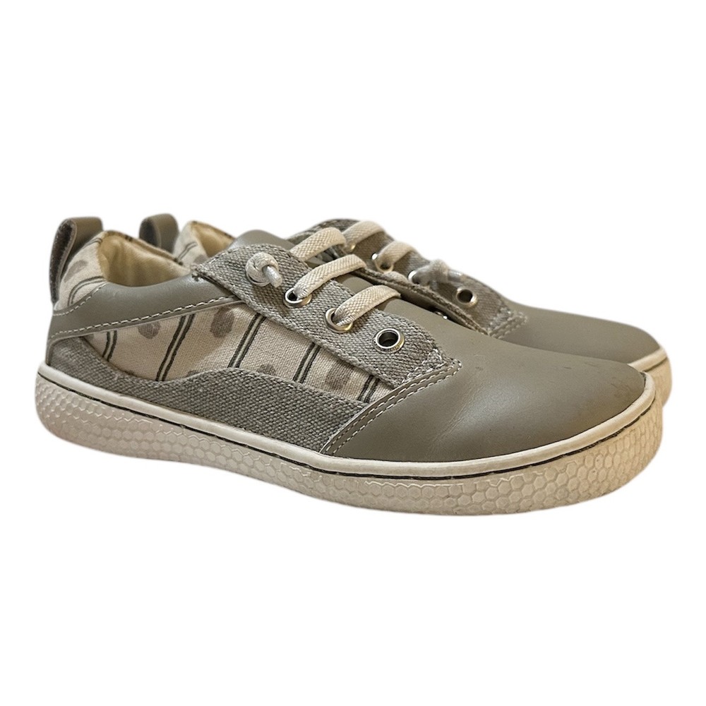 Livid & Luca Archie Sneaker Leather Elastic Laces Gray/White Unisex Kids Size 12