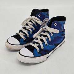 Converse Chuck Taylor All Star High Top Blue Camo Youth Sneakers Size 3
