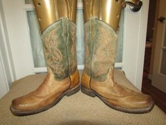 CORRAL E1476 Distressed Leather Square Toe Brown Cowboy Boots Youth size 13