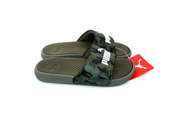 PUMA COOL CAT CAMO BX PS SLIDE SANSDAL 382626-01 DARK OLIVE /WHITE LITTLE KIDS