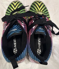 Healy’s Pro 20 Prints In Black Rainbow Tide Zebra Built In Wheels Youth Size 2