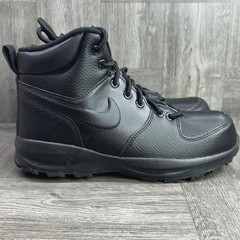 Nike Manoa LTR Kids 6Y Black Leather Rugged Outdoor Hiking Boots NEW HF0750-001