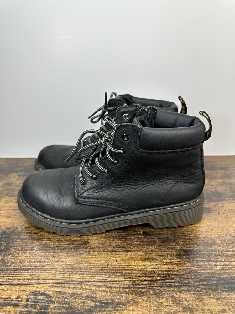 Dr Martens Boys Youth Boots Size US 4 EU 36 Black 8 Eye Lace Up Docs