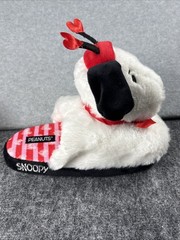 Peanuts Snoopy Slippers Kids Size 2/3 Valentines Hearts Cute