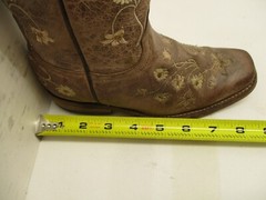 Corral Little Kid Size 13 Brown Leather Floral Western Cowboy Boots Style E1267