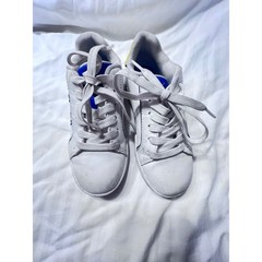 Polo Ralph Lauren Kids Heritage Court III White Multi Color Logo Sneakers Size12