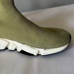 BALENCIAGA KID’S SPEED SOCK SNEAKER Olive Green SIZE 31-32 EUR 13-1 US 13.5
