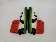 Garnet Hill Boiled Wool Slippers Big Kids Size 4 Panda Bear Slip on Cute Cozy
