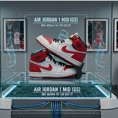 Jordan Air Jordan 1 Mid (GS) Chicago White/Gym Red-Black AQ2664-161 Size 3Y