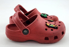Crocs Kids Red Alien Pizza Video Game Jibbitz Slip On Clog Youth Size C 9