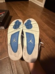 Jordan Air Jordan 4 Retro (GS) White/Blue Leather Sneakers 7Y HF4281 141