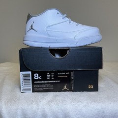 TD Nike Jordan Flight Origin 3 White Grey 820248-100 NEW Toddler Size 8c