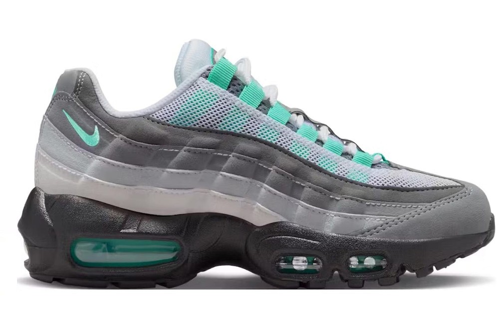 Air Max 95 GS White/Hyper Turquoise Iron Grey