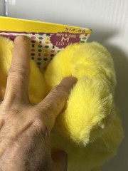 New Kids Easter Peeps Plush Yellow Bunny Slippers Headband Med 13-1 Boys Girls