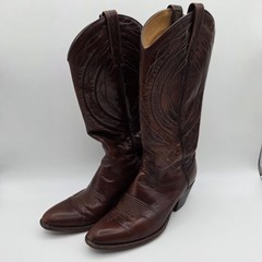 Dan Post Childs Size 5.5C Vintage Dark Brown Stitched Cowboy Boots 4172 Spain